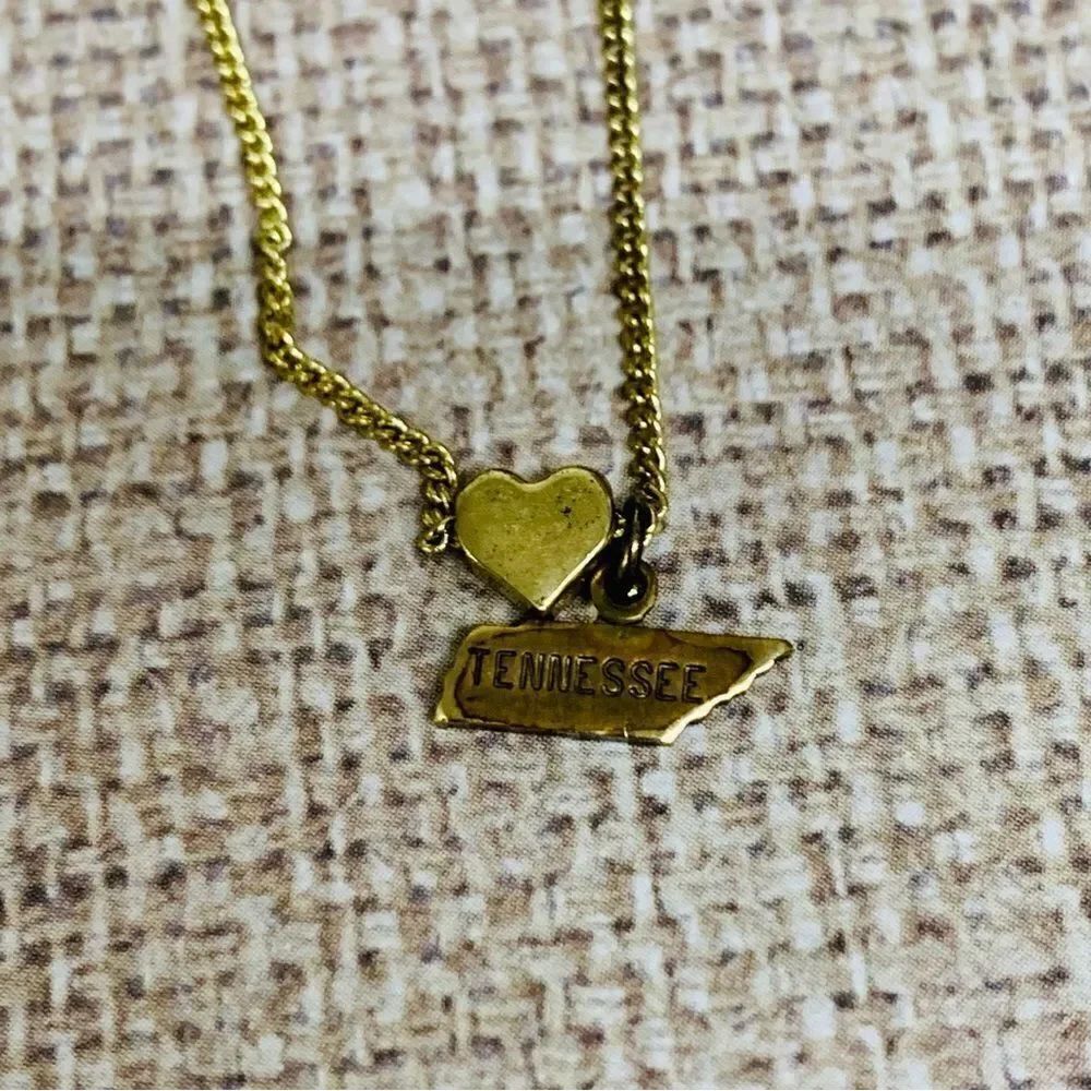Dainty Gold Love Tennessee Necklace